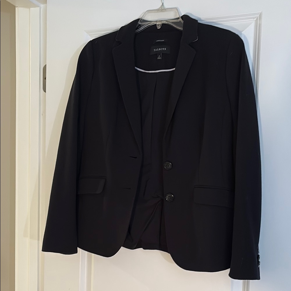 Talbots Black Tailored Blazer Professional Suit Jacket